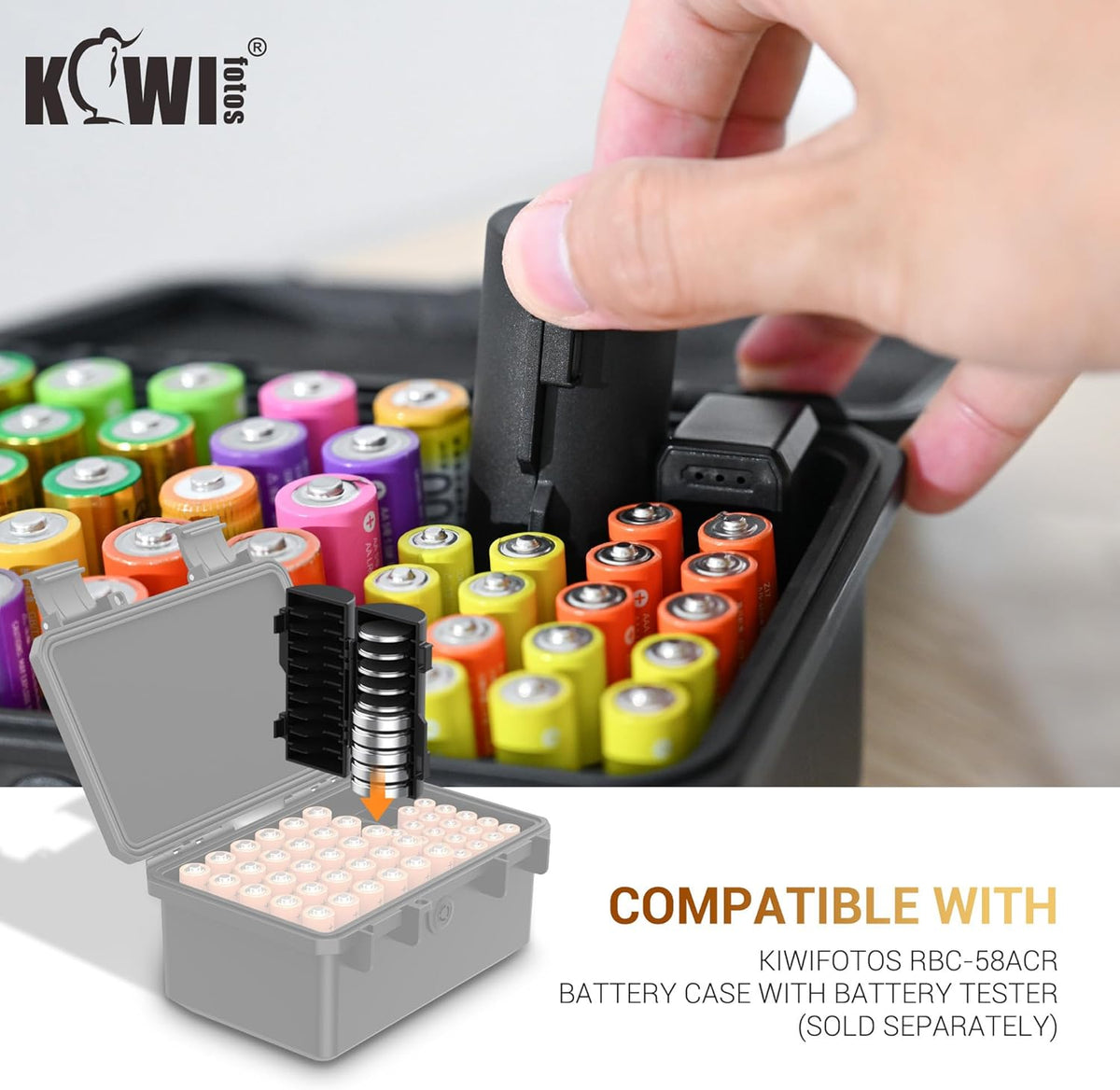 (2 Pack CR2032 CR2450 Coin Cell Battery Case Organizer | Holds 20pcs CR2032 CR2025 CR2016 CR2320 CR2325 CR2330 CR2335