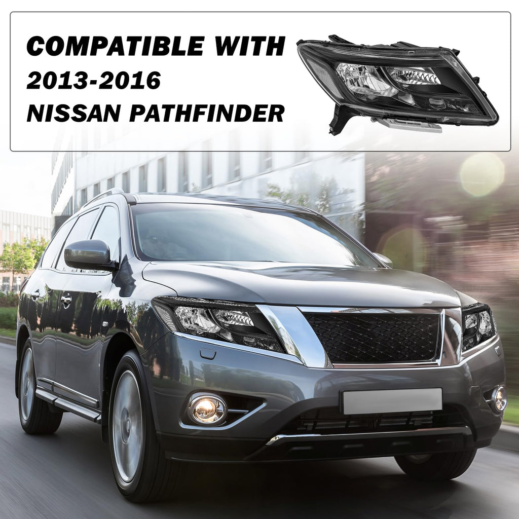 Halogen Headlight Assembly for 2013 2014 2015 2016 Nissan Pathfinder