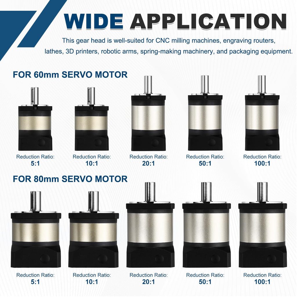 DTGN Planetary Gearbox Speed Reducer Ratio 20:1 Backlash 15 Arc‑min