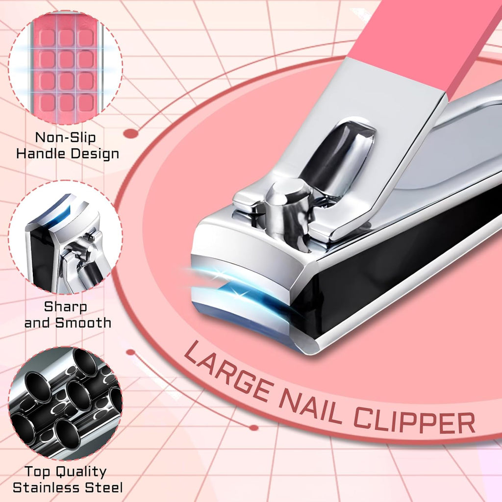 Manicure Pedicure Set, 12 Pcs Nail Care Kit for Women, Mens Nail Grooming Kit, Manicure & Pedicure Tools &