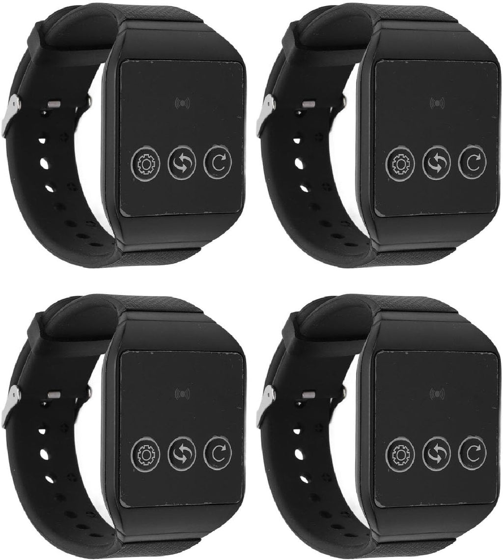 Wireless Call System with 4 Watch Receivers, Removable Rechargeable Battery