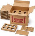 Xfzzrsdf Wine Boxes for Moving with Inserts, 10 Pack, 6 Bottles per Box