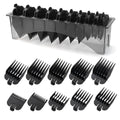 Clipper Guards Set Compatible with Most Wahl Clippers with Holder, Clipper Guides Replacement - 1/16" to 1", 10 Piece