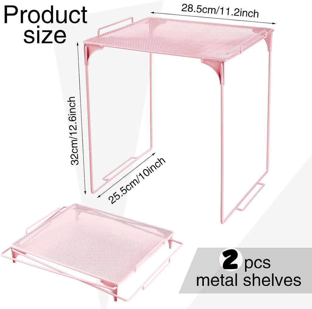 13 Pcs Locker Organizer and Accessories Kit Stackable Mesh Locker Shelf, Pen Holder, Magnetic Mirror, Whiteboard