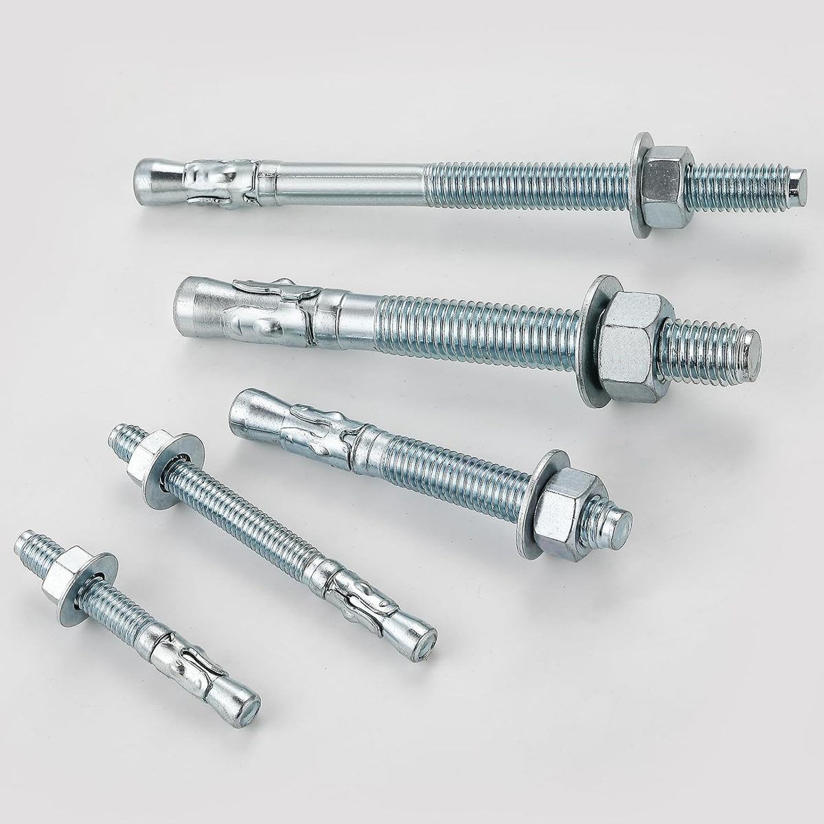 Wensilon 1/4"x4" Wedge Anchors for Concrete, Zinc-Plated, 10 PCS