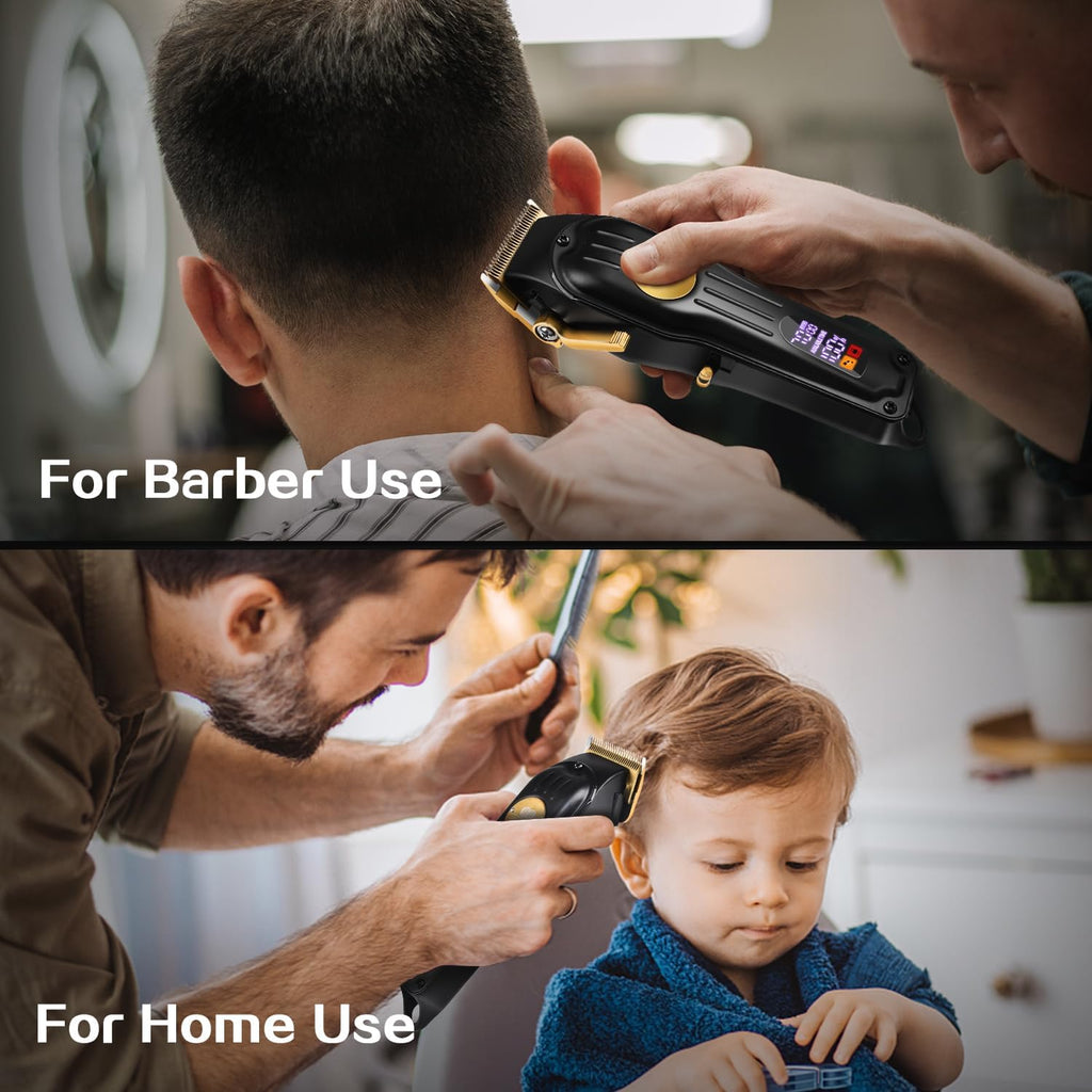 Mens Hair Clippers and Trimmers Set, Cordless Barber Haircut Kit | Professional Clippers for Hair Cutting Kit