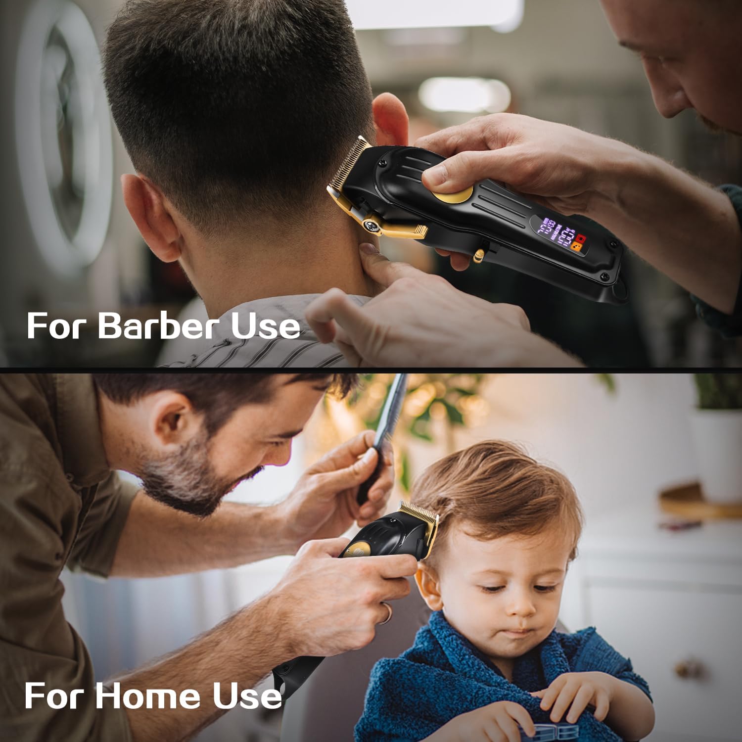 Mens Hair Clippers and Trimmers Set, Cordless Barber Haircut Kit | Professional Clippers for Hair Cutting Kit