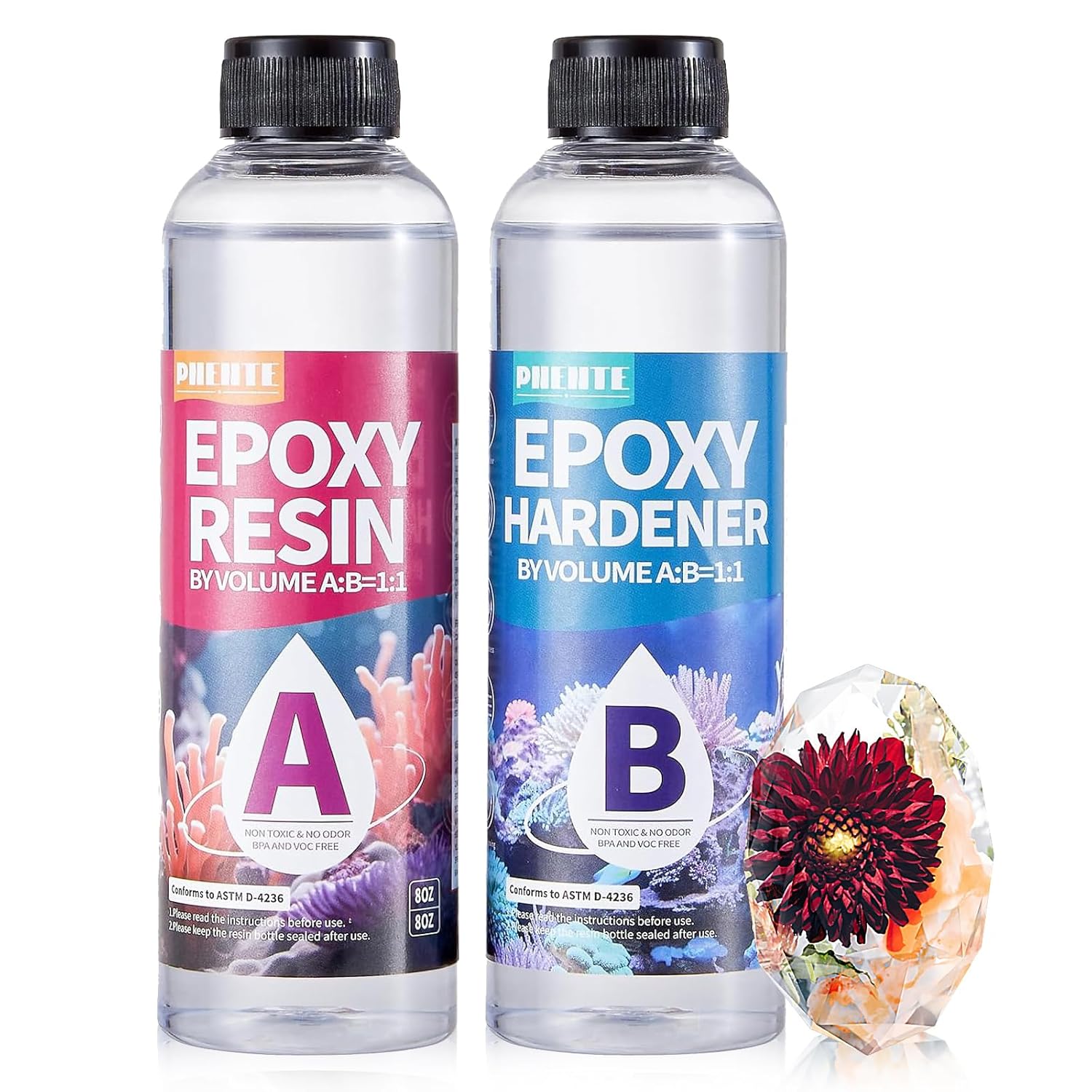 Artist-Grade Epoxy Resin – Self-Leveling, Zero Bubbles & 5-Year UV Guard for River Tables, Jewelry, Resin Art –
