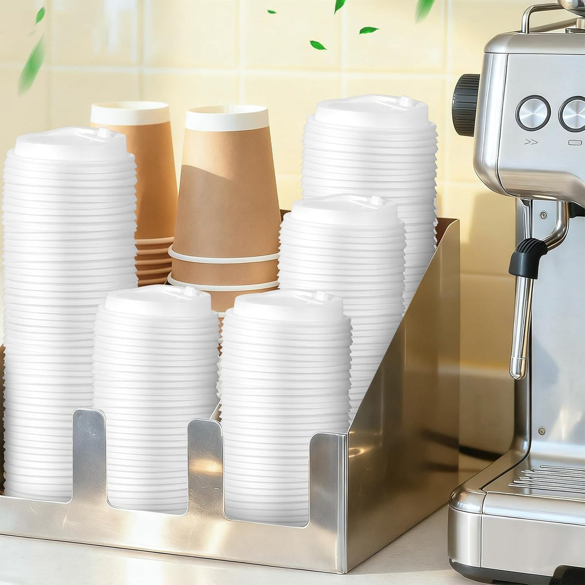 100 Count 100% Compostable CPLA Coffee Cups Lids Bulk, 3.54 Inch