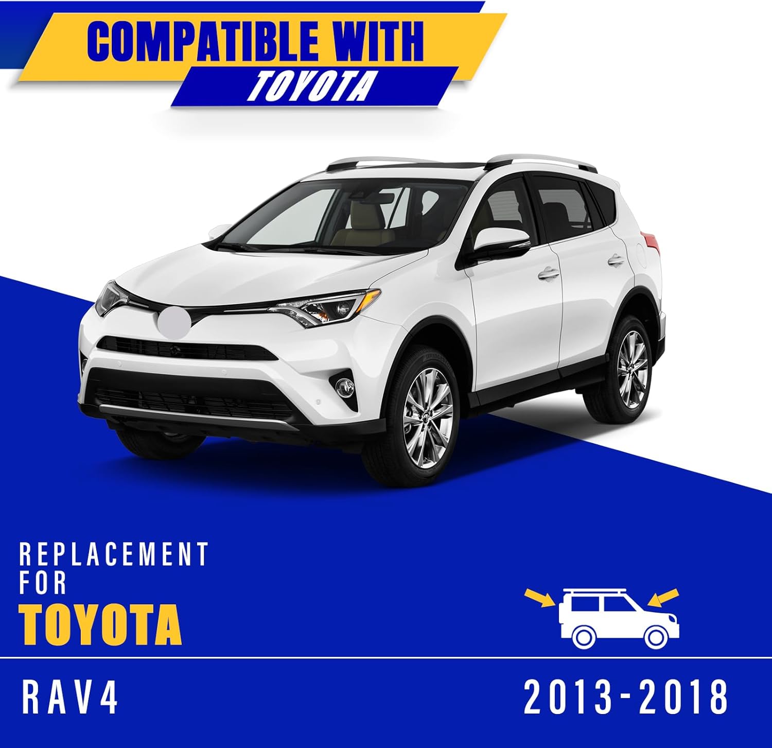 3 wipers Replacement for 2013-2018 Toyota RAV4, Windshield Wiper Blades Original Equipment Replacement - 26"/16"/10"