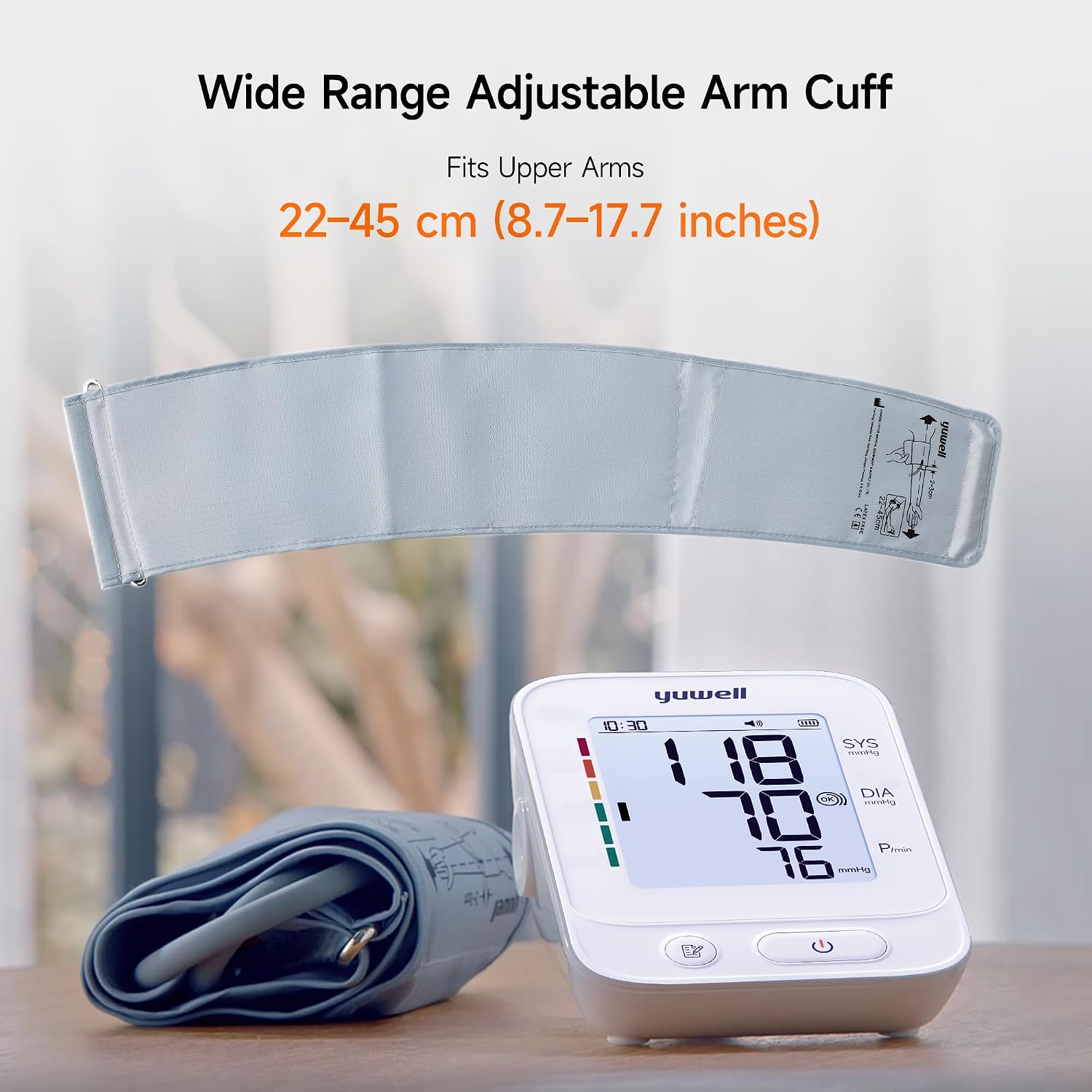 Blood Pressure Monitor, Large Upper Arm Blood Pressure Cuff, Digital Blood Pressure Machine for Home Use, Large