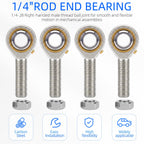 YIFUOK POSB4 Rod End Bearing 1/4" Bore 1/4-28 Right Hand Thread
