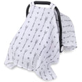 Car Seat Cover Baby for Boys Girls, 100% Muslin Cotton Infant Carseat Canopy, Soft Breathable Stroller Sun Shade &