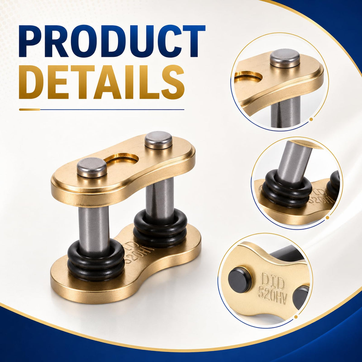 520 Chain Master Link, 4 Pcs Chain Connecting Links with O-Ring