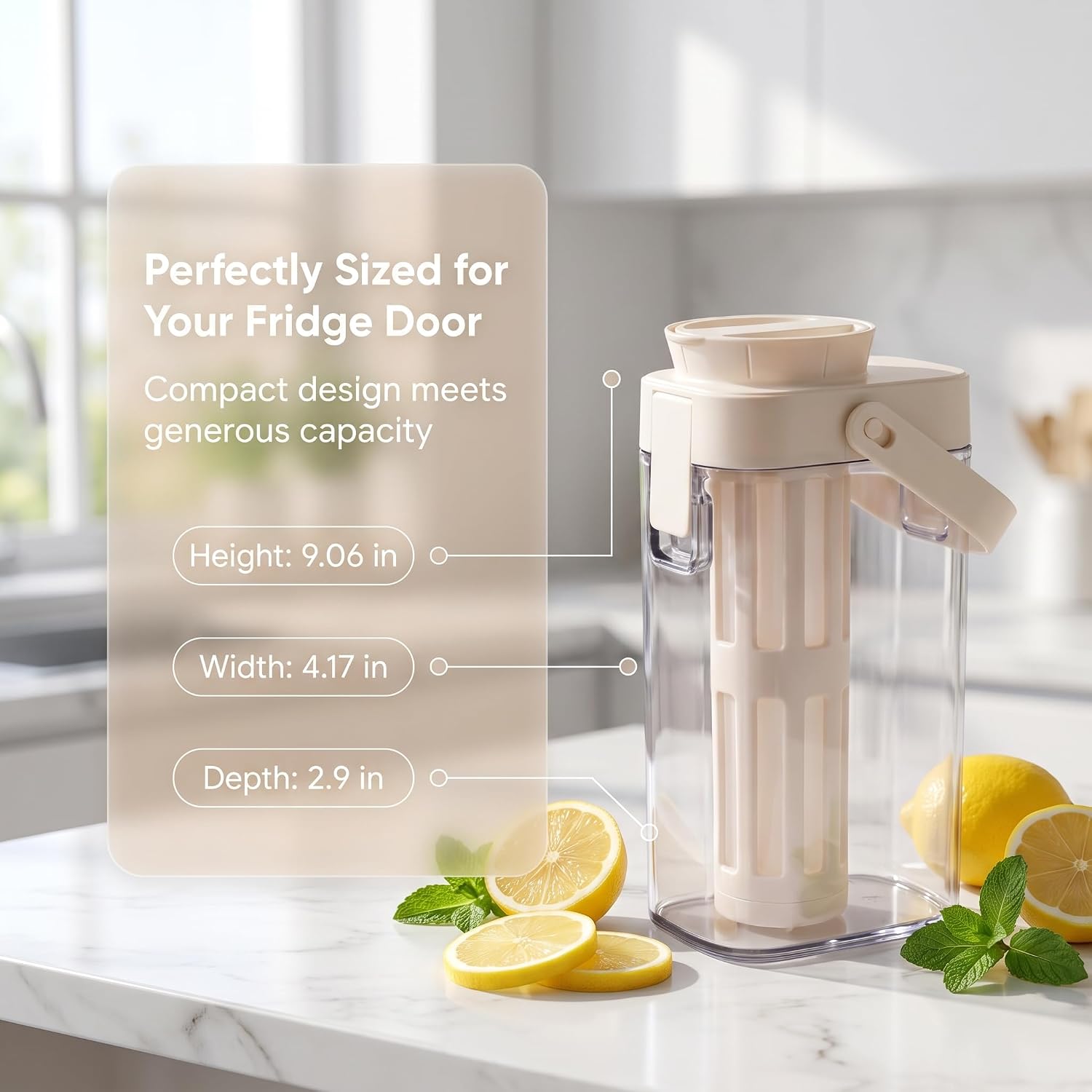 Cold Brew Coffee Maker, 40oz/1L Portable & Durable Iced Coffee and Tea Brewer, Leak-Proof & BPA-Free Kettle