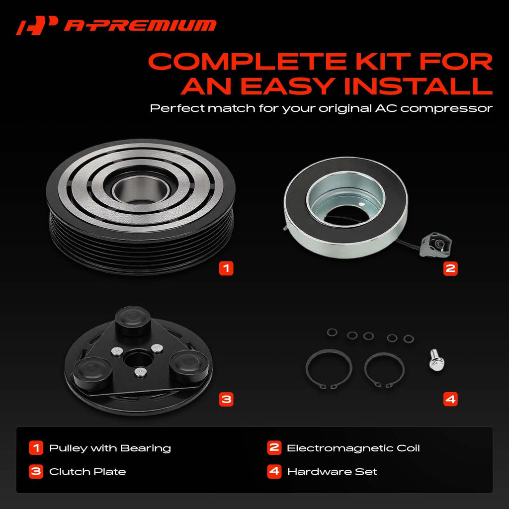 A-Premium Air Conditioner AC Compressor Clutch Kit