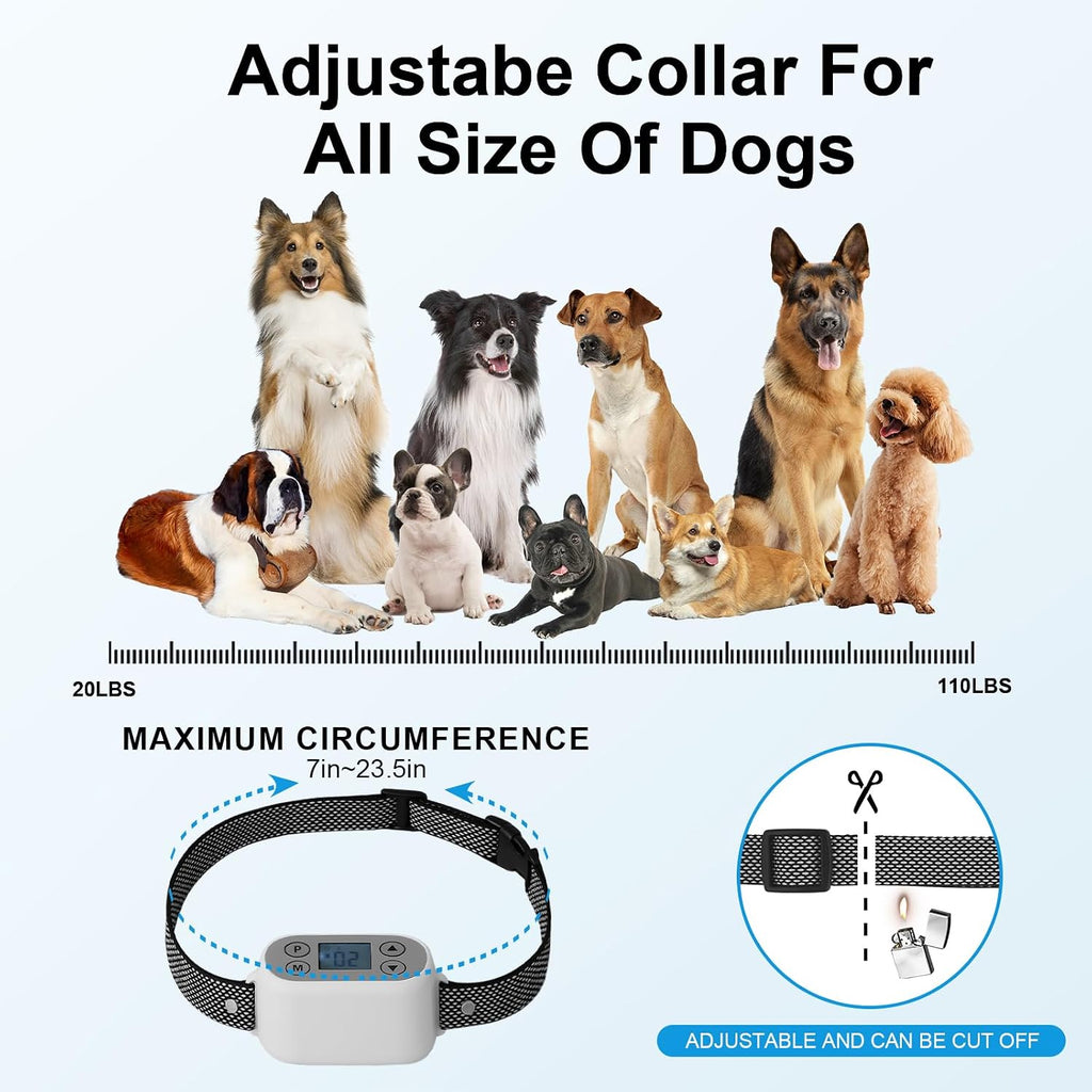 GPS Wireless Dog Fence System with App Control - No Subscription & No Wire, up to 984 FT IPX7 Waterproof Electric Pet