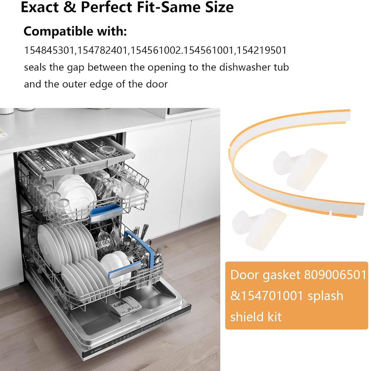 LaWana Dishwasher Door gasket Seal Compatible with Frigidaire kenmore Replacement