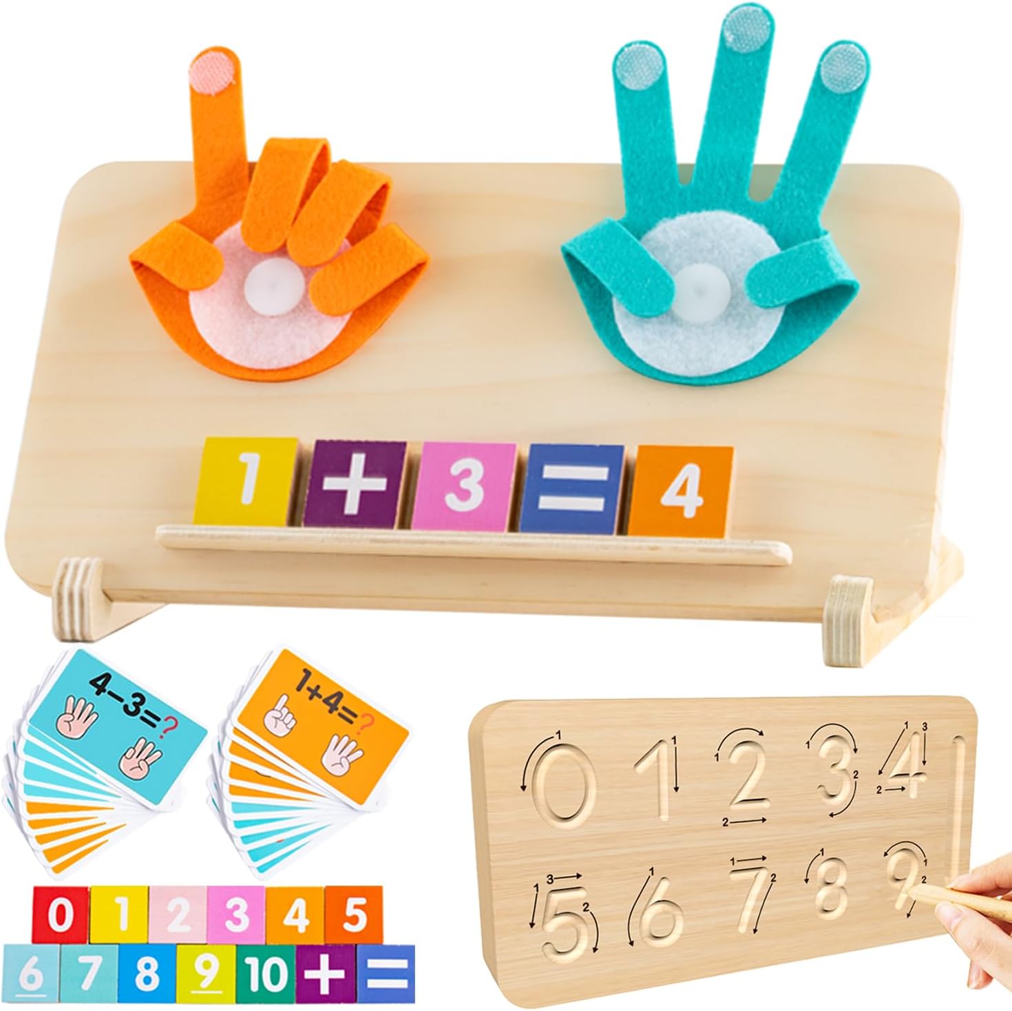 Montessori Toys for 3 4 5 Year Old,Double-Sided Preschool Learning Toys for Toddlers age 2-4,Educational Math