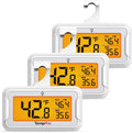 TempAir Refrigerator Thermometer 2 Pack, Large Backlit LCD Display