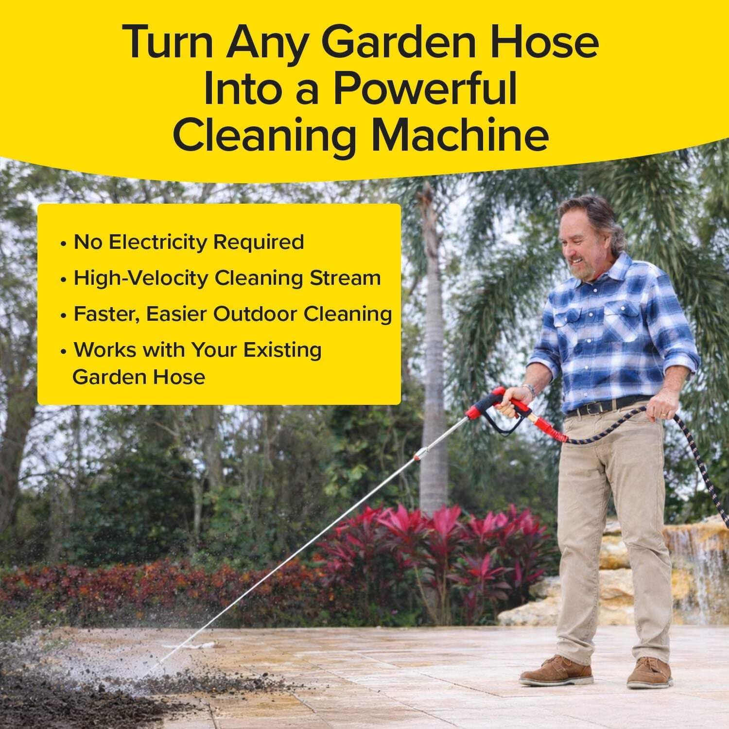 Arrow, AS SEEN ON TV, Customizable Spray Nozzle from Powerful Jet Stream Cleaning to Gentle Garden Watering, Flow