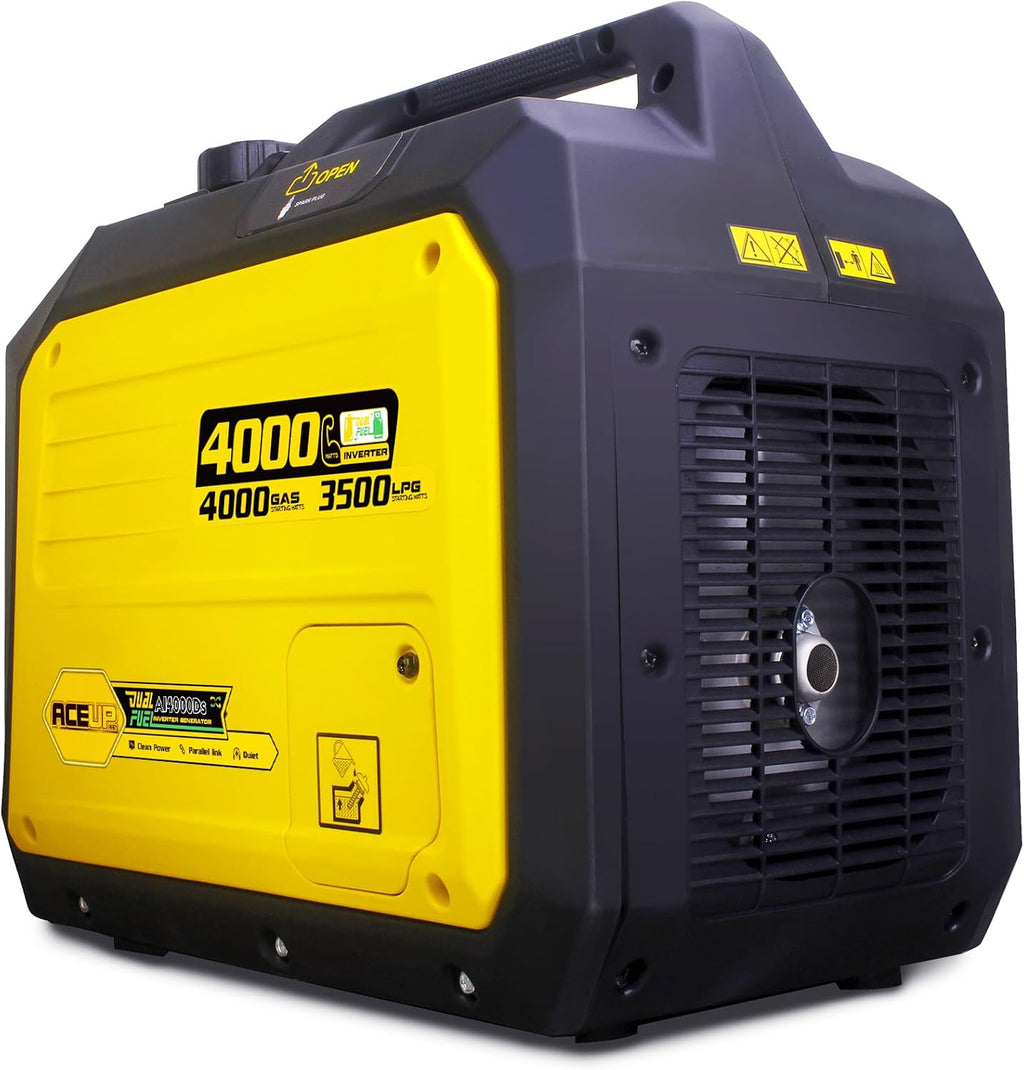 4000 Watt Dual Fuel Inverter Generator Portable Quiet 149cc, Gas and Propane Powered for Home, RV-Ready, EPA Compliant