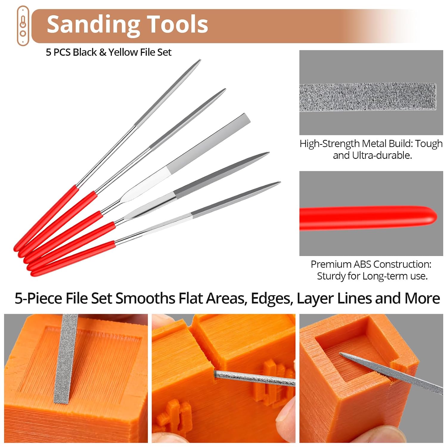 46-Piece 3D Printer Tool Kit, All-in-One 3D Printing Accessories | Support Removal and Deburring Tools, Drilling and