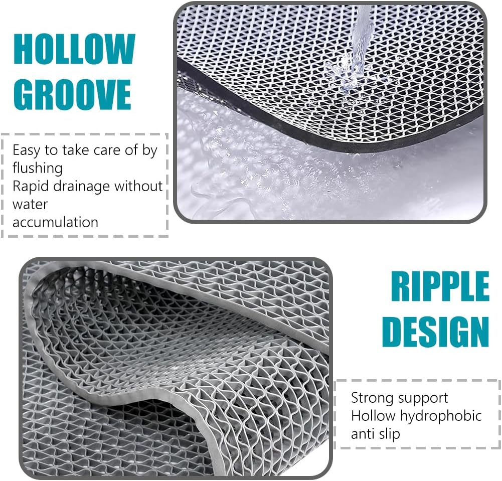 Anti Slip Drainage Mat Cutable Pool Flooring Bathroom Mats 3FTX10FT PVC Mesh Rubber Matting Heavy Duty for Garage