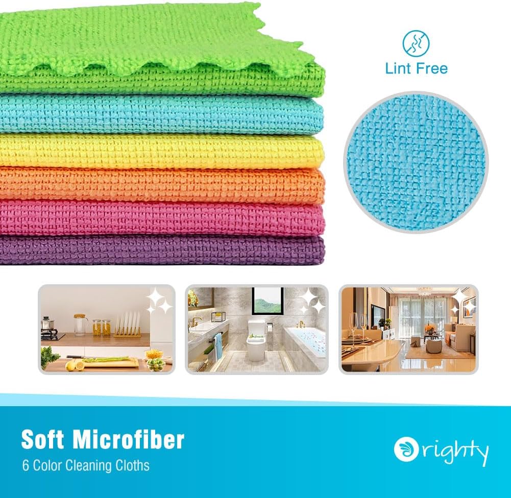 Microfiber Cleaning Cloths,150 Pack Microfiber Towels Bulk, Ultra-Soft & Absorbent Cleaning Rags, Reusable Lint Free