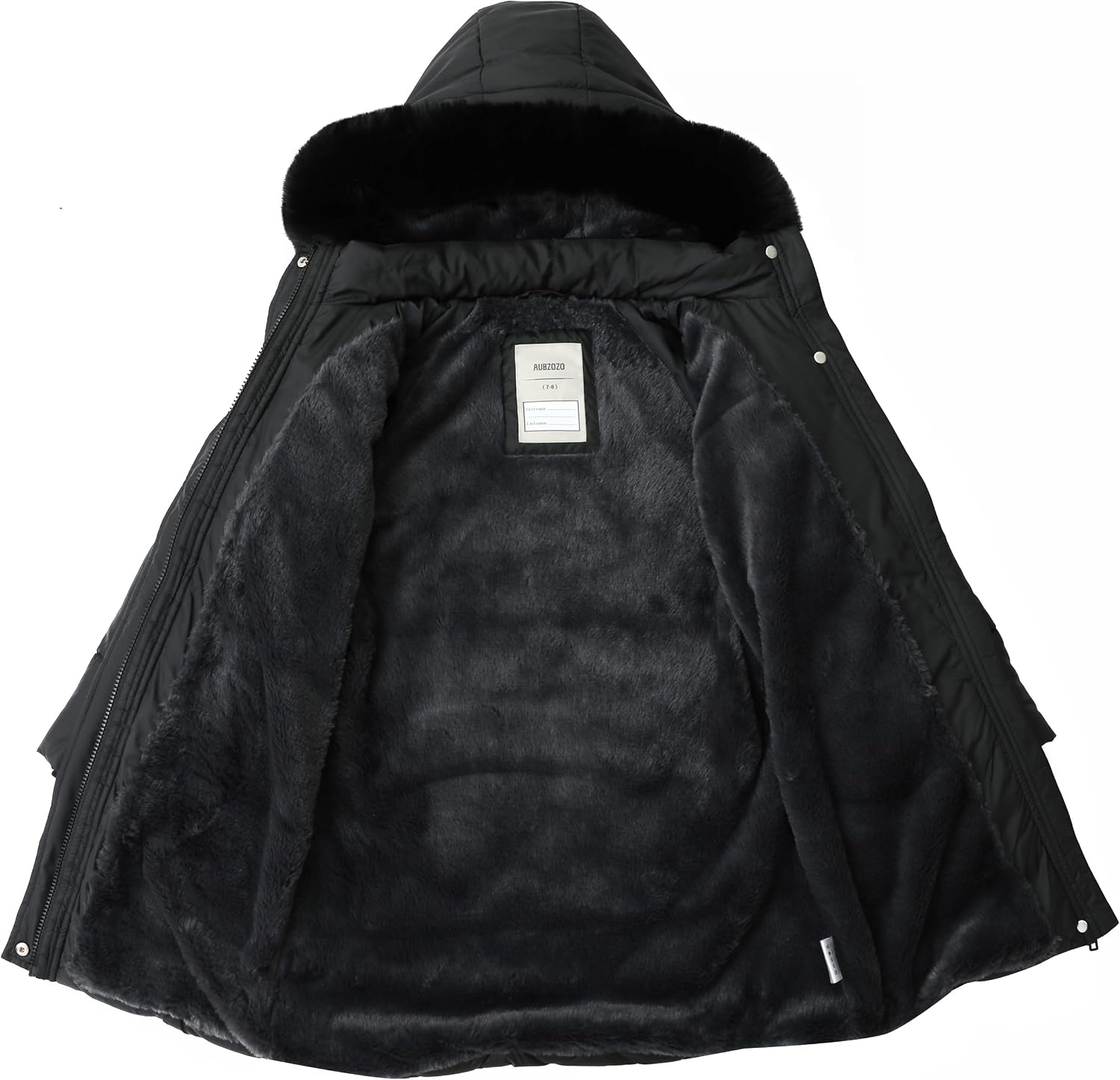 Girls Winter Waterproof Coats Hooded,Kid's Fleece-Lined Snow Parka Insulated Quilted Puffer Jacket