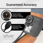 Manual Blood Pressure Cuff - Aneroid Sphygmomanometer with Case - BP Kit Monitor for Adults, Nurses - One Hand, One