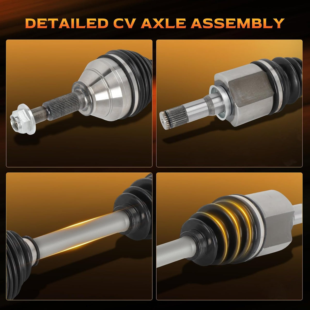 ASAPE Front Left Right CV Axle Shaft Set of 2 Compatible with 2011-2014 for Ford Explorer 3.5L FWD 66-2283