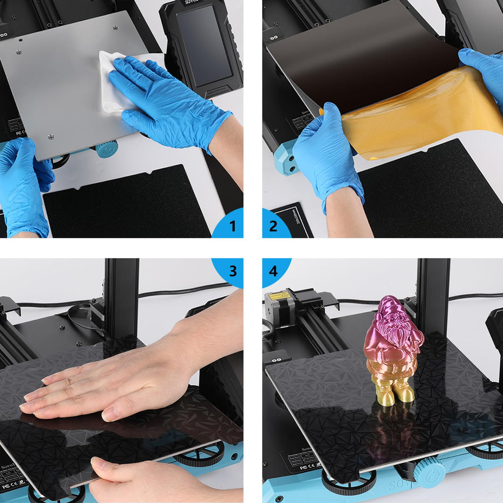 Ender 3 V3 SE Double Sided PEO PEI Spring Steel Sheet 235X235mm | Smooth PEO and Textured PEI Magnetic Heated Bed for