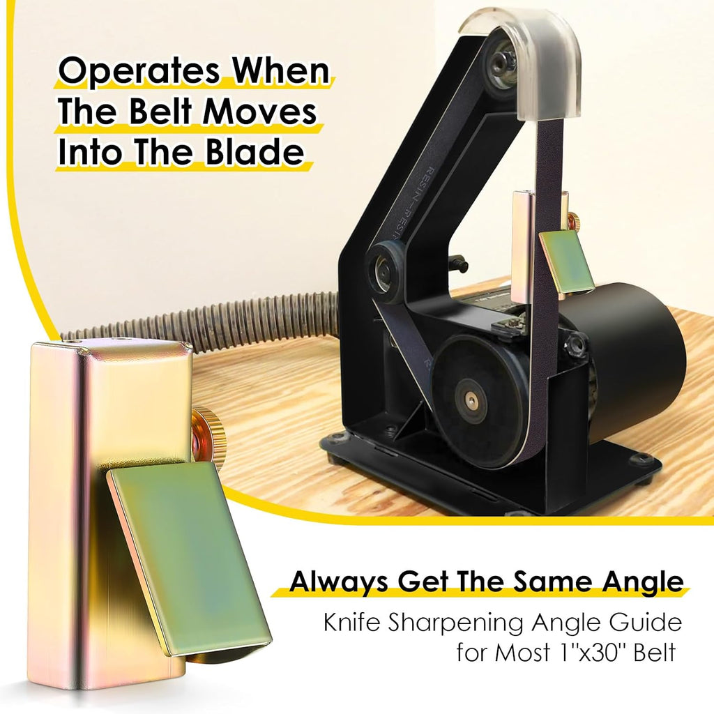 Feekoon 12 Pack 1 x 30 Sanding Belts with Adjustable Knife Angle Guide