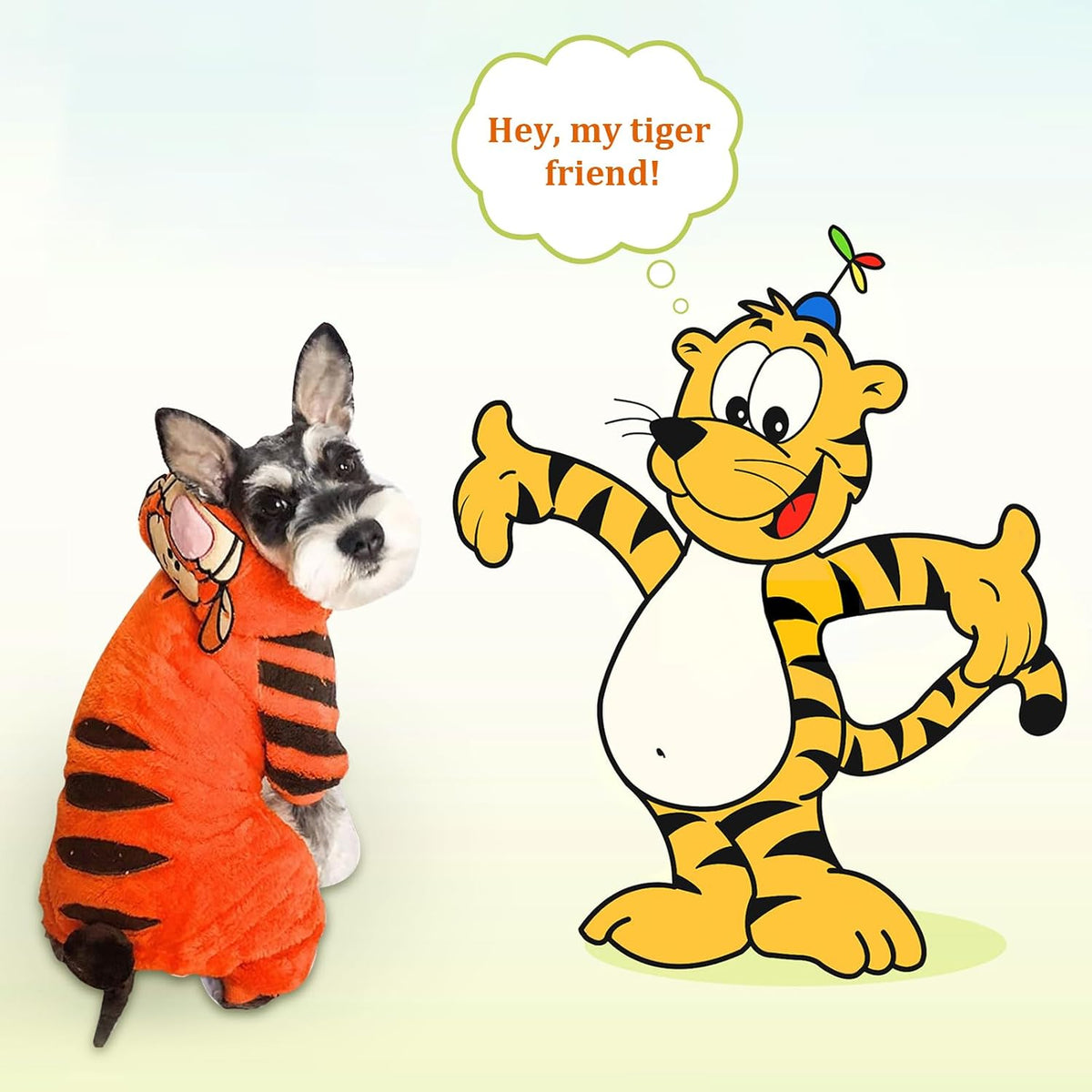 Tiger Dog Costume Funny Halloween Dog Costumes Cute Cosplay Jumpsuit Fashion Dress for Puppy Small Medium Large