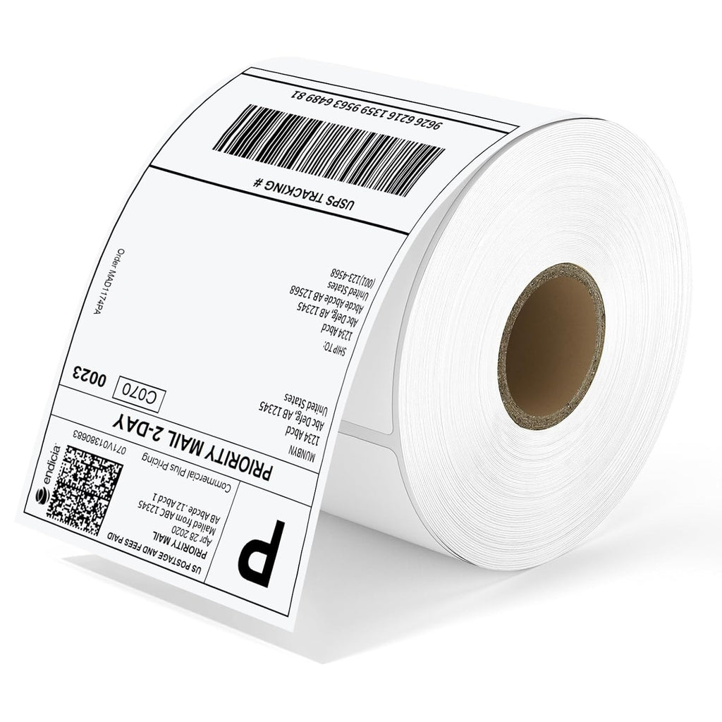 Thermal Shipping Labels, 4x6 Labels for Printer, 500 Sheets/1 Roll | Commercial Grade, No BPA and BPS, Print Clear