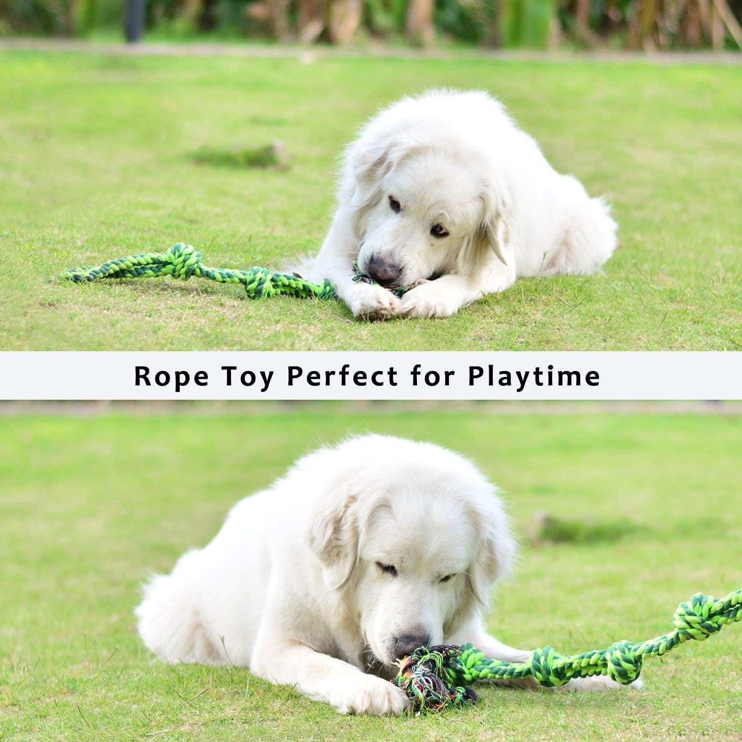 Dog Toys for Large Dogs and Aggressive Chewers, Indestructible XL Durable Dog Toy,5-Knot Rope Tug,Heavy Duty Chew