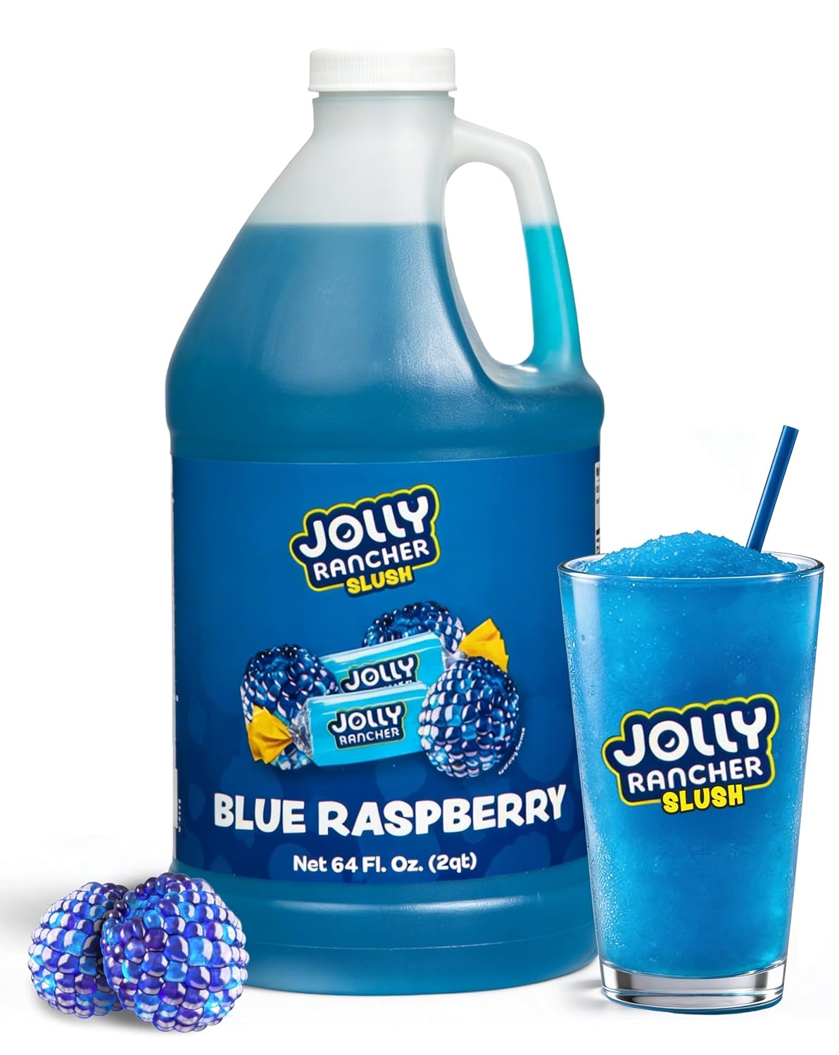 JOLLY RANCHER SLUSH Blue Raspberry Slushie Mix Syrup Machine-Ready 1/2Gal