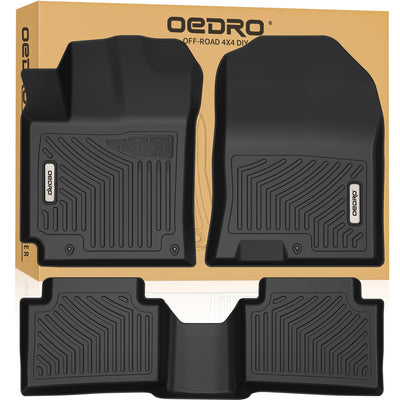 Floor Mats Fit for 2018-2023 Hyundai Kona & 2022 2023 Kona N (Not Fit Electric Models), TPE All-Weather Custom Fit