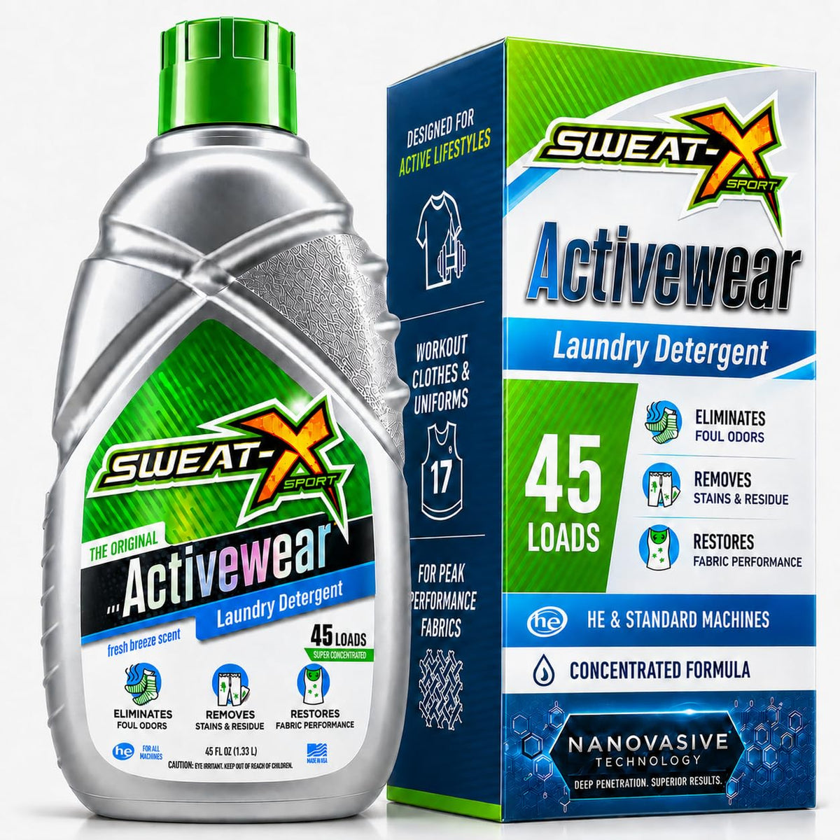 Activewear Laundry Detergent Liquid, 45 Loads