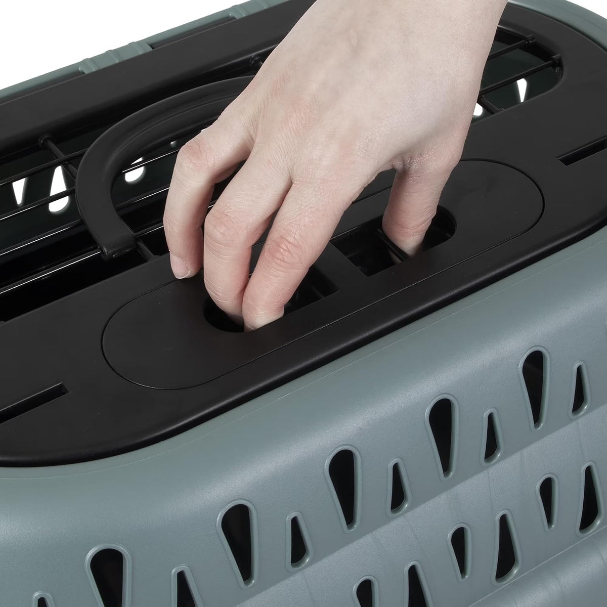 Top Load Pet Carrier Cat Kennel, Green, 19 Inch