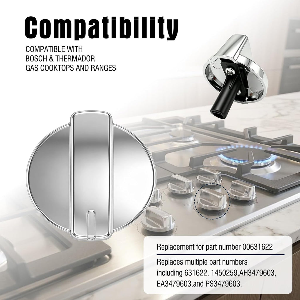 00631622 Cooktop Control Knob Replacement Fits Bosch Thermador Gas Cooktop