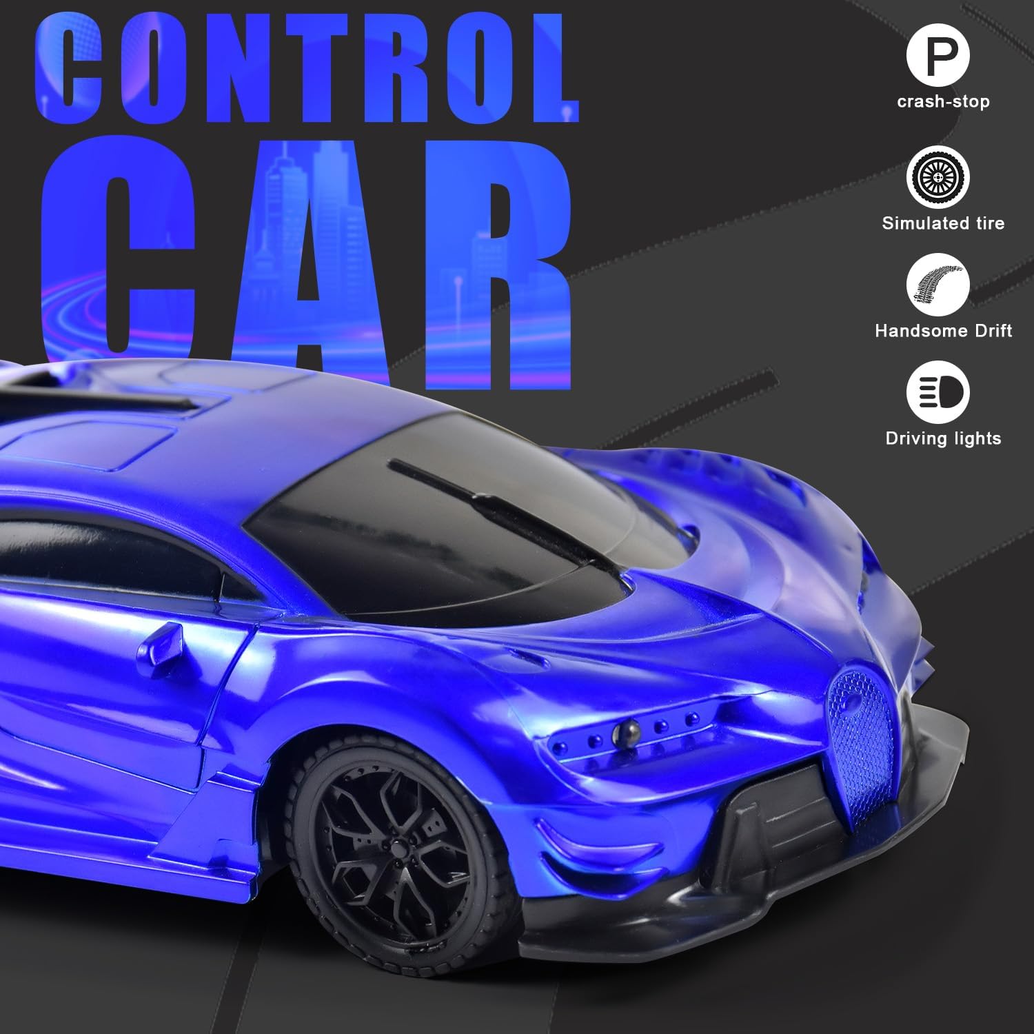 Remote Control Car Toys, RC Toys for 3+ Years Old Boy and Girl Gift (Blue)