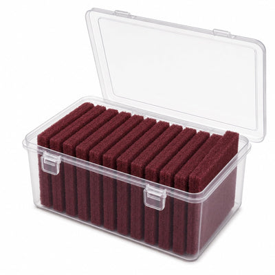 Heavy Duty Scouring Pads, 12 Pack Maroon Scrub Pads for Cleaning