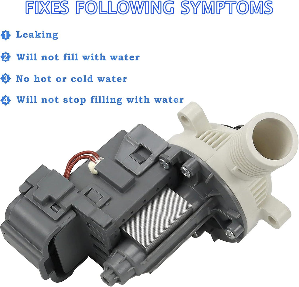 W10276397 Washer Drain Pump for Whirlpool Kenmore Mayt-ag Washing Machine-Replaces WPW10276397VP B40-3A 1874334 AP6018417 LP397（10 Years WARRANTY）