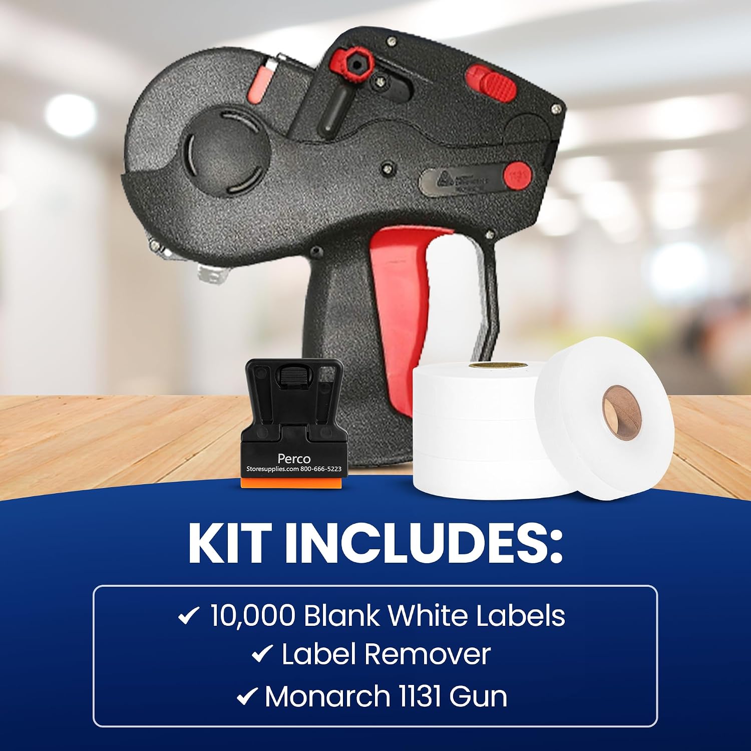 Monarch 1131 Pricing Gun with Labels Starter Kit: Includes Price Gun, 10,000 White Pricing Labels and Preloaded Inker