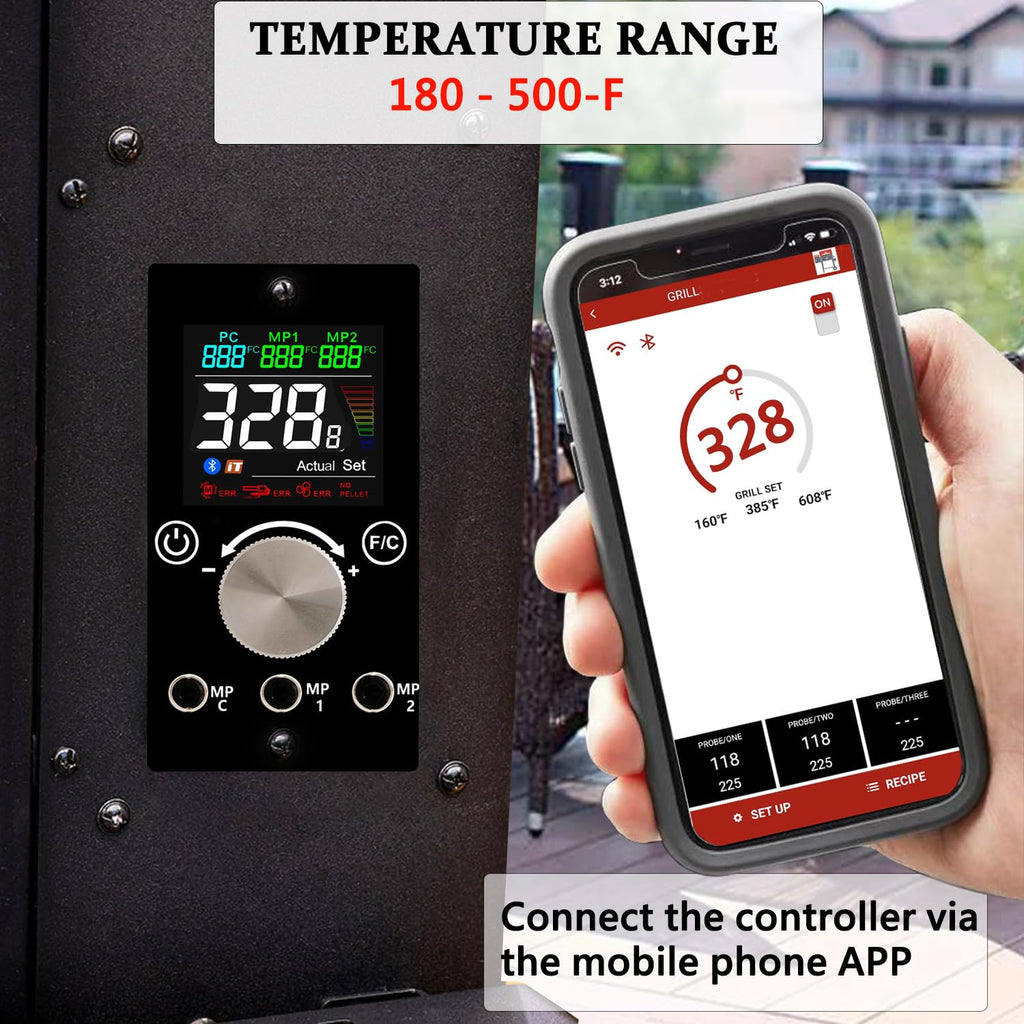 Replacement Pit Boss Digital Thermostat Controller Board with WiFi and Bluetooth Function, can Connect to Mobile APP