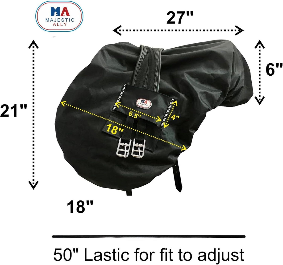 Nylon Waterproof Fleece Lined Ride On English Saddle Cover-Multiple Color (Hunter Green)