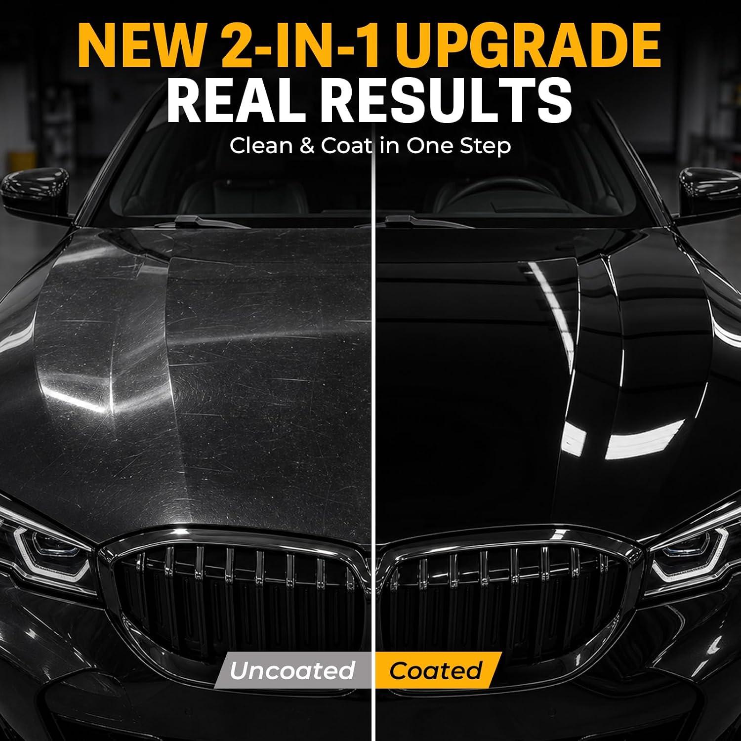 2-in-1 Nano Car Coating Spray, Upgraded Spray Coating Agent, Hydrophobic Ceramic Coating for Cars, Gloss Paint Kit