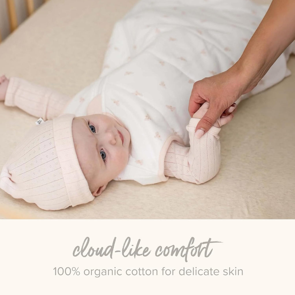 Organic Cotton Fitted Crib Sheet, Breathable Baby Bedding, Infant and Toddler Bed Sheet for Boys and Girls